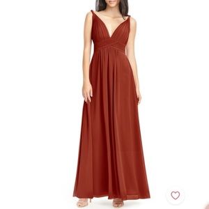 Azazie Maren bridesmaid dress in rust